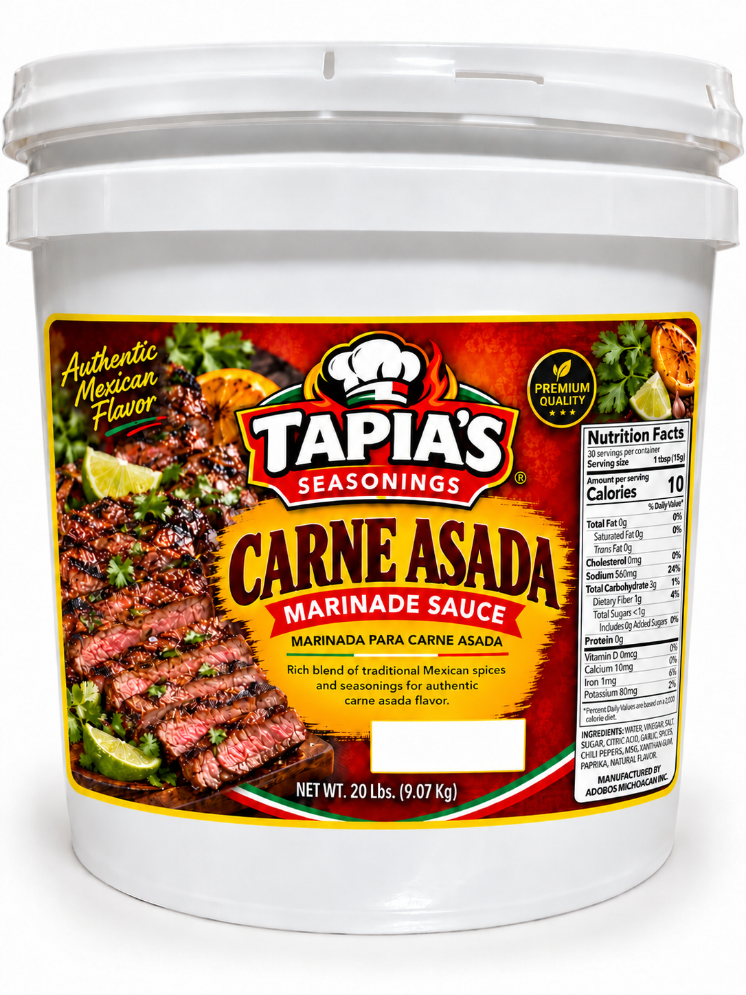 MARINADA DE CARNE ASADA 18.5 LBS